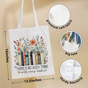 <b>Book</b> Lovers Gifts Canvas <b>Tote</b> Bag <b>Tote</b> Bag for Women Men Reusable Shoulder Bags for Grocery Beach Work - Product Image 5