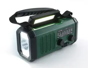 Weather Forecast Radio Solar Powered Flashlight FM AM Outdoor Camping Or Home Radio For Outdoorsman