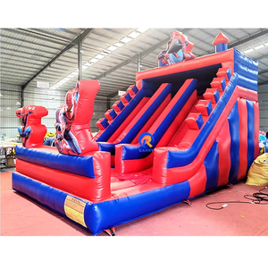 Công viên giải trí PVC thương mại trượt đôi trượt trượt bơm hơi với bên thổi cho thuê trượt lâu đài bouncy - Product Image 4