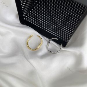 Bague minimaliste personnalisée Dylam avec logo, style naturel, argent 925, bijoux fins, ligne simple, bague ouverte réglable pour femmes en or 18 carats - Product Image 4