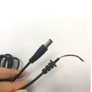 Kabel ekstensi dengan colokan male DC 5525 /5521 2464 20AWg kawat kabel PVC