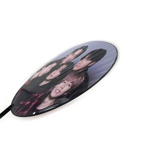 Abanico de mano Kpop circular transparente de plástico con forma de corazón, impreso por ambos lados, personalizado al por mayor para colección de ídolos - Product Image 6