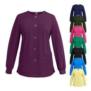 Nouvelle tenue médicale unisexe 2026 en tissu peigné avec poches, uniforme d'hôpital extensible OEM pour médecins, vente en gros - Product Image 4
