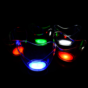Giá rẻ tùy chỉnh khác nhau nhựa PS PP ánh sáng LED Ice Bucket - Product Image 2