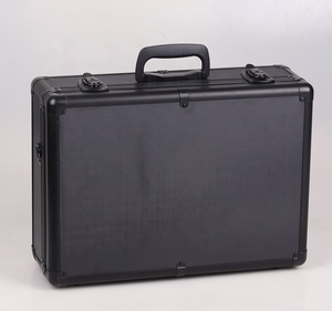 Libre logotipo personalizado X 46X33X15cm maletín negro Mini <span class=keywords><strong>caja</strong></span> <span class=keywords><strong>de</strong></span> <span class=keywords><strong>herramientas</strong></span> maletín <span class=keywords><strong>de</strong></span> aluminio - Product Image 3