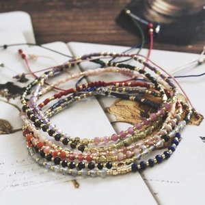 18K Gold Plated Crystal Rhinestone Amethyst Natural Stone Trendy Fashion Design Hexagon <b>Charm</b> <b>Bracelet</b> Ball Link Chain Party - Product Image 2