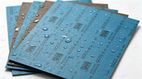 Papier abrasif en gros OEM ODM 9*11 pouces, papier abrasif bleu M6 P5000 pour le polissage du marbre, 100 pièces par paquet