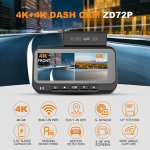 Nhà Máy Dash Cam 4K Phía Trước Và 4K Phía Sau 5G Wifi GPS Tầm Nhìn Ban Đêm Dash Cam Hardwire Kit 24H Bãi Đậu Xe Dual Camera Dashcam ZD72P + HW - Product Image 2