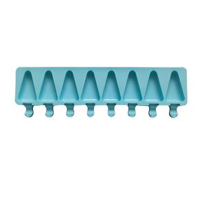 Moule à glace et à sucettes glacées triangulaire en silicone à 8 cavités, outil de cuisine écologique pour la pâtisserie maison, logo personnalisé disponible - Product Image 2