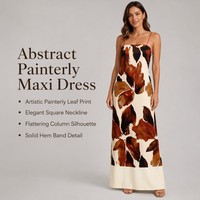 Robe longue moulante écologique à taille haute, imprimé floral numérique, col rond, pour l'été