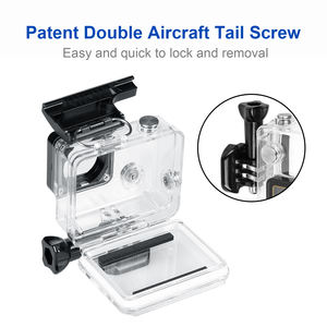 Accessoires de caméra d'action HONGDAK pour <span class=keywords><strong>Gopro</strong></span> <span class=keywords><strong>Hero</strong></span> <span class=keywords><strong>4</strong></span> Kit noir avec <span class=keywords><strong>boîtier</strong></span> de protection <span class=keywords><strong>étanche</strong></span> Kit de filtre de plongée - Product Image 6