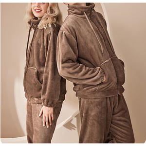 Wholesale Sleepwear Flannel <strong>Fluffy</strong> <strong>Pyjama</strong> Pants Set Vendors Nightwear Fleece Pajamas <strong>Men</strong> - Product Image 4