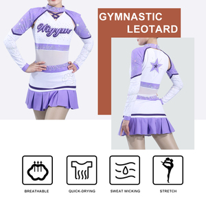 Custom American competition multi-color long sleeve <b>cheerleading</b> uniforms youth <b>cheerleading</b> uniforms - Product Image 3