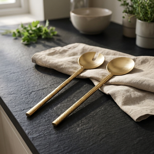 Premium Stainless Steel <b>Salad</b> Serving Spoon and Fork Set Factory Direct Metal <b>Salad</b> <b>Tools</b> for Kitchen Restaurant Hotel Wedding - Product Image 5