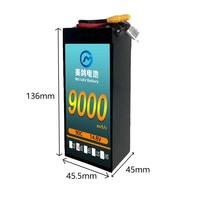 Batería Lipo 4S para Avión RC, Helicóptero, Dron FPV, Quadcopter con 9000mah 14.8V 90C