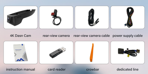 Caméra de tableau de bord <span class=keywords><strong>4K</strong></span> à double objectif sans écran Conception Dvr de voiture Caméra de tableau de bord à double objectif avant et arrière sans écran avec Wifi pour Cadillac <span class=keywords><strong>XT4</strong></span> - Product Image 4