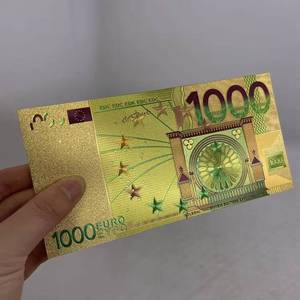 Custom European 1000 Euro 24k Gold Plated Foil Banknote In Stock - Product Image 4