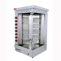 Mesin Robot Shawarma Gas murah, pembakar daging Gyro mesin pembuat BBQ