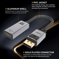 Adaptateur convertisseur de câble DP vers HDMI, adaptateur DP vers HDMI, projecteur HD pour ordinateur portable PC, 8K actif, DisplayPort mâle vers HDMI femelle