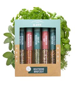 <span class=keywords><strong>Coffret</strong></span> cadeau Laux German Brotzeit, ensemble de 5 épices exquises, accessoires de haute qualité pour salade et grillades, cadeau de Pâques original pour - Product Image 1