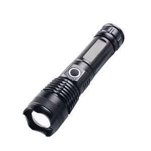 Lampe torche tactique LED rechargeable haute puissance en alliage d'aluminium avec zoom télescopique pour le camping en plein air et la pêche - Product Image 1