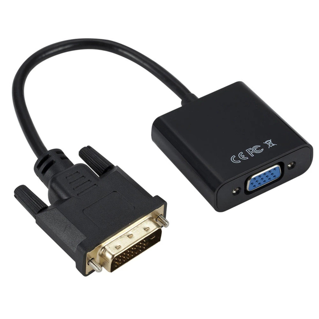 1080P DVI-D DVI to VGA Adapter Video Cable Converter 24+1 25Pin to 15Pin Cable Converter for PC Computer