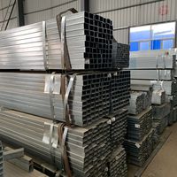 Barra de caja soldada galvanizada de sección hueca ASTM A500, columna de tubo de hierro de 100*50mm, tubo Rectangular A36 Ms y tubos cuadrados Gi