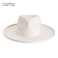 Huayihats Blanc Fedora Chapeaux Femmes En Gros Laine Femme Fedora Chapeau