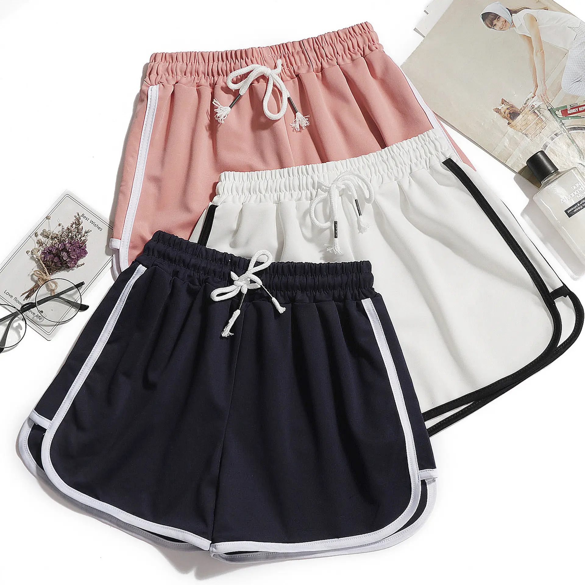 High Quality Home Homewear Sleep Pajama for Women Shorts Pink Summer Spring OEM