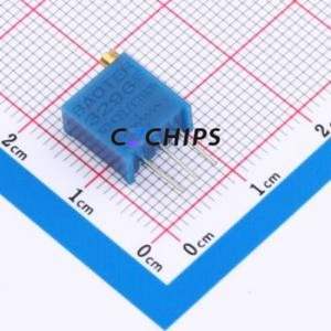 ตัวต้านทาน/โพเทนชิโอมิเตอร์แบบปรับได้สำหรับ3296W-105-3H ผ่านชิ้นส่วนรู (THT)-3P, ตัวต้านทาน9.5x4.8มม. 10% 1mOhm 500 250mw ppm. - Product Image 1
