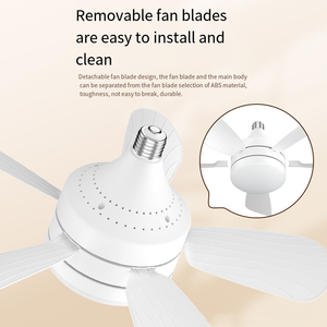 Beeman Mini Dimmable Household Led Fan Light White Led <b>Socket</b> Ceiling Fan Lights With <b>Remote</b> <b>Control</b> - Product Image 2