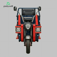 Tricycle électrique robuste à 3 roues, camion utilitaire avec grande caisse de chargement en acier, 60V 1500W, pour livraison en zone rurale