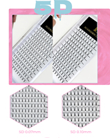 Vente en gros Prêt à expédier Cils en grappe individuels en soie pré-fabriqués 3D 5D 6D Ventilateurs coréens PBT Extensions de cils de qualité supérieure