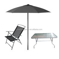 Uplion – meubles de Patio pliants modernes, ensembles de jardin extérieur, ensembles de chaises de Table 6 places avec parapluie