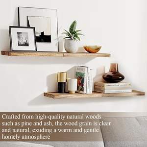 3 étagères murales en bois, étagères flottantes, étagère murale bibliothèque, panneau de rangement, pour chambre, cuisine, salon, bureau - Product Image 4
