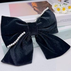 Forcina con fiocco da donna a coda di rondine con Clip laterale per punta di tessuto per bambina - Product Image 2