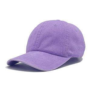 Casquette de Baseball de Logo personnalisé de haute qualité pour les femmes rétro chapeau de soleil à bord incurvé couleur unie pour les hommes vieux tissu lavé - Product Image 4