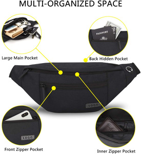 男性女性用ファニーパック耐水性大型ハイキングウエストバッグパックウォーキング旅行を実行するためのすべての電話を運ぶ - Product Image 3