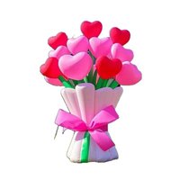 Model Bunga Hati Tulip Raksasa Romantis, Buket Bunga Tiup untuk Pernikahan Luar Ruangan, Pesta Hari Valentine, dan Dekorasi Taman