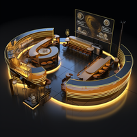 Lampu Led melengkung Modern kustom desain konter Bar klub malam toko kopi Hotel
