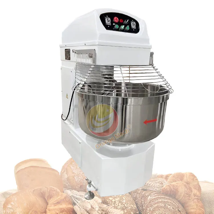 Industrial Impastatrice Per Pane Heavy Duty Spiral Dough Mixer Machine Restaurante 100kg Wheat Flour For Sale