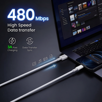 Kabel USB ke Type C Grosir 3A, Kabel Transfer Data 480Mbps Pengisian Cepat Berbahan Nilon Kepang untuk iPhone 17 16 15