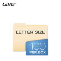 Carpeta de Papel Manila Buff, 100 Unidades por Paquete, 8.5*11 Pulgadas, Tamaño Legal/Carta, Pestañas de Corte 1/3, 3 Posiciones