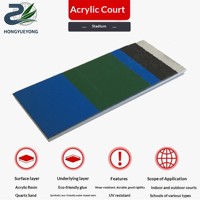 Revêtement acrylique pour sols sportifs extérieurs, fabrication directe, écologique, épaisseur 3 mm, couleur personnalisée, antidérapant, résistant à l'usure, pickleball