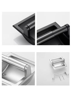 Porte-papier toilette encastré en acier inoxydable 304 moderne pour montage mural, utilisation en extérieur et en hôtel, pour salle de bain et cuisine, usage commercial - Product Image 3