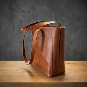 BS INTERNATIONAL Bolso de Mano Minimalista de Cuero Genuino con Correa de Hombro Extraíble, Cierre de Cremallera, Impermeable, Parte Superior Abierta, Duradero, para el Día de San Valentín - Product Image 1