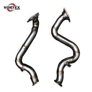 Sistema de Escape de Carreras de Acero Inoxidable de Alta Calidad de 1.5 mm de Espesor, Fabricado por Vortex Factory, para Audi S6 S7 RS6 RS7 C7 C7.5 4.0T Downpipe - Product Image 6