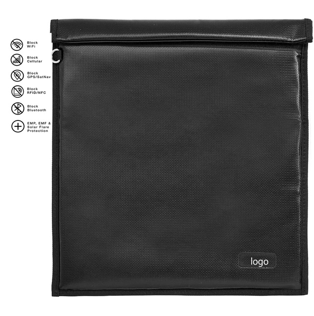 Fireproof & Waterproof Faraday Bags 9.8 X 11 Inches Cage for Faraday Key Fob Protector, Cell Phone Car RFID