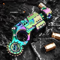 Pistola de Juguete de Aleación con Balas Blandas, Mini Pistola Antiestrés con Expulsión de Cartuchos, Modelo de Juguete para Adultos, Juguete Antiestrés para la Punta de los Dedos