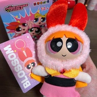 HUGKIS Powerpuff Girls Figurine en Peluche Transformable PVC Visage de Fille Boîte Mystère Modèle Mignon Tendance Jouet Pendentif Emballage Original pour 14 Ans et Plus